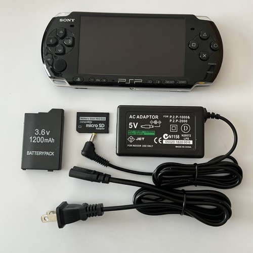 Black sony psp 3000 system - black, w/